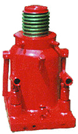 Hydraulic bottle jack with extension screw and saddle