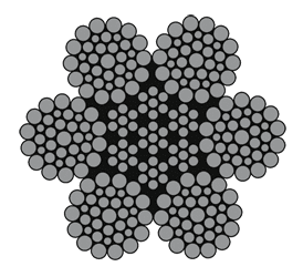 6×26 wire rope cross-section construction